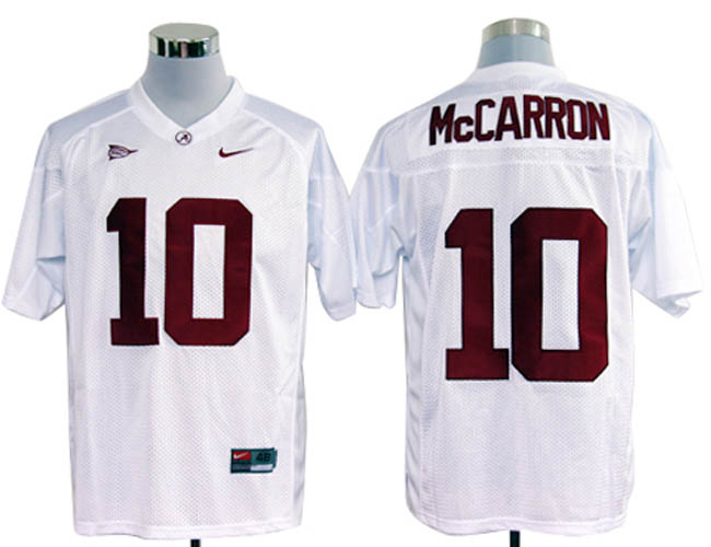 Alabama Crimson Tide #10 AJ McCarron White NCAA Jerseys,We sell and wholesale Alabama Crimson Tide #10 AJ McCarron White NCAA Jerseys on line form chian!