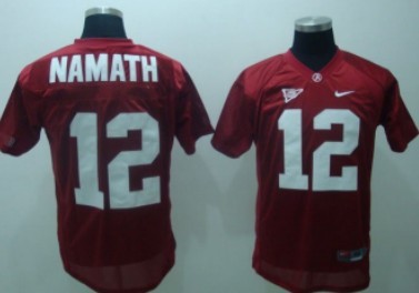 Alabama Crimson Tide #12 Namath Red NCAA Jerseys,We sell and wholesale Alabama Crimson Tide #12 Namath Red NCAA Jerseys on line form chian!