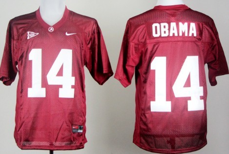 Alabama Crimson Tide #14 Championship Anniversary President 14 Barack Obama Red Jerseys,We sell and wholesale Alabama Crimson Tide #14 Championship Anniversary President 14 Barack Obama Red Jerseys on line form chian!