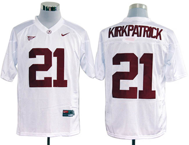 Alabama Crimson Tide #21 kipkpatrick White NCAA Jerseys,We sell and wholesale Alabama Crimson Tide #21 kipkpatrick White NCAA Jerseys on line form chian!