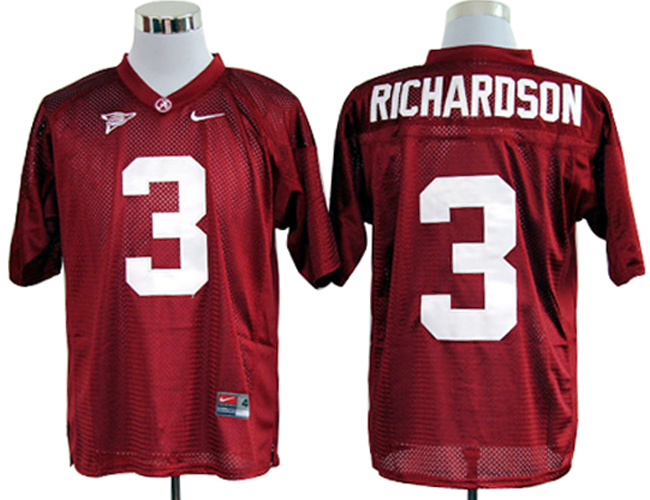 Alabama Crimson Tide #3 Richardson Red NCAA Jerseys,We sell and wholesale Alabama Crimson Tide #3 Richardson Red NCAA Jerseys on line form chian!