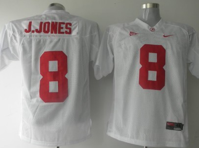 Alabama Crimson Tide #8 J.Jones White NCAA Jerseys,We sell and wholesale Alabama Crimson Tide #8 J.Jones White NCAA Jerseys on line form chian!
