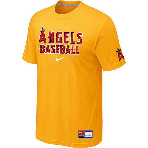 Anaheim Angeles Yellow Nike Short Sleeve Practice T-Shirt,We sell and wholesale Anaheim Angeles Yellow Nike Short Sleeve Practice T-Shirt on line form chian!