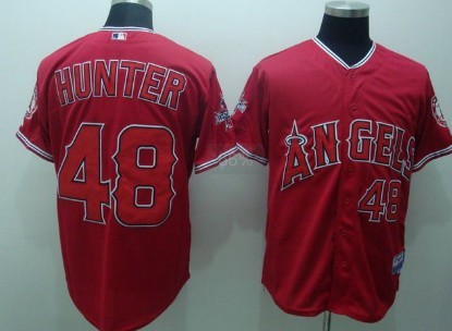 Anaheim Angels #48 Hunter Red Jerseys,We sell and wholesale Anaheim Angels #48 Hunter Red Jerseys on line form chian!