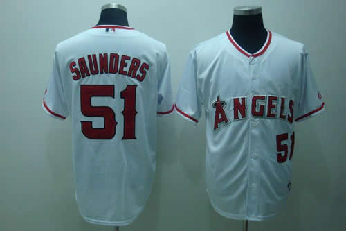 Anaheim Angels #51 Saunders white Jerseys,We sell and wholesale Anaheim Angels #51 Saunders white Jerseys on line form chian!