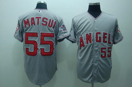 Anaheim Angels #55 Matsui grey Jerseys,We sell and wholesale Anaheim Angels #55 Matsui grey Jerseys on line form chian!