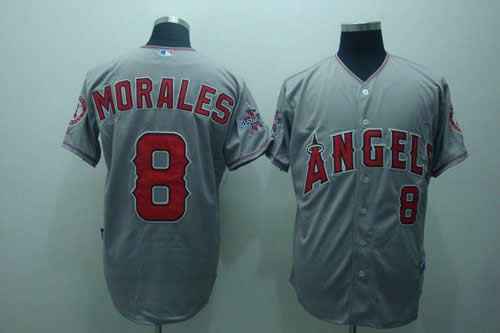 Anaheim Angels #8 Morales grey Jerseys,We sell and wholesale Anaheim Angels #8 Morales grey Jerseys on line form chian!