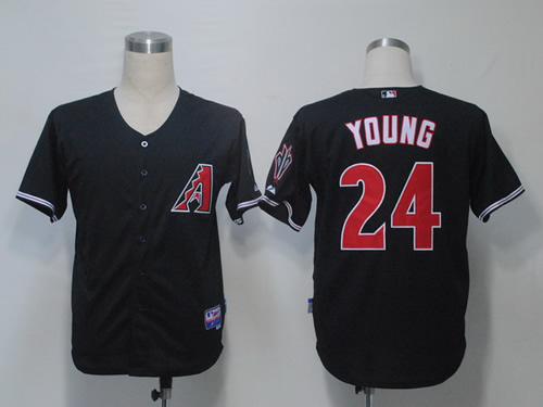 Arizona Diamondback #24 Young Black CoolBase Jerseys,We sell and wholesale Arizona Diamondback #24 Young Black CoolBase Jerseys on line form chian!