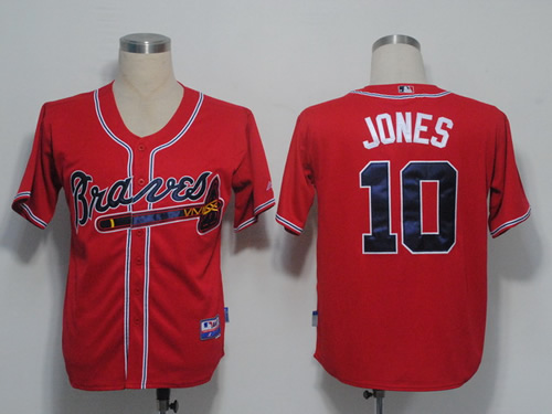 Atlanta Braves #10 Jones Red Cool Base Jerseys,We sell and wholesale Atlanta Braves #10 Jones Red Cool Base Jerseys on line form chian!