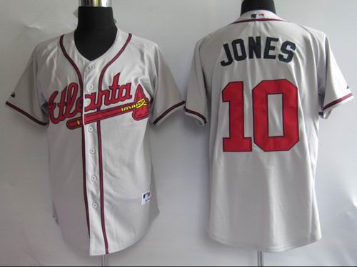 Atlanta Braves #10 Jones gray Jerseys,We sell and wholesale Atlanta Braves #10 Jones gray Jerseys on line form chian!