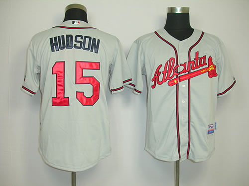 Atlanta Braves #15 Hudson Grey Jerseys,We sell and wholesale Atlanta Braves #15 Hudson Grey Jerseys on line form chian!