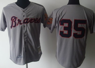 Atlanta Braves #35 Phil Niekro Gray 1969 Throwback Jerseys,We sell and wholesale Atlanta Braves #35 Phil Niekro Gray 1969 Throwback Jerseys on line form chian!