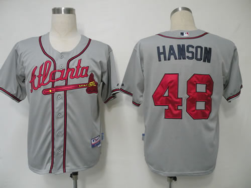 Atlanta Braves #48 Hanson Grey Cool Base Jerseys,We sell and wholesale Atlanta Braves #48 Hanson Grey Cool Base Jerseys on line form chian!