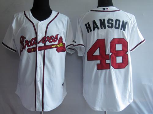Atlanta Braves #48 Tommy Hanson white Jerseys,We sell and wholesale Atlanta Braves #48 Tommy Hanson white Jerseys on line form chian!