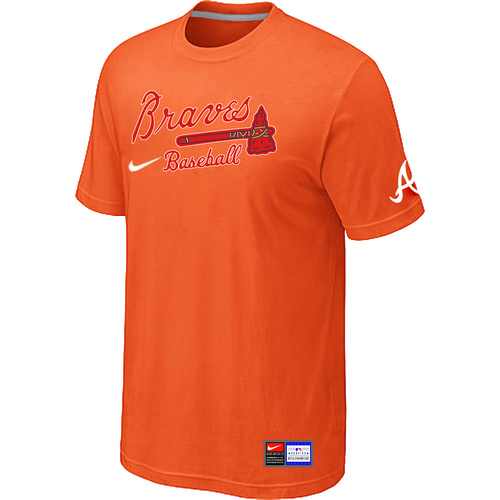 Atlanta Braves Orange Nike Short Sleeve Practice T-Shirt,We sell and wholesale Atlanta Braves Orange Nike Short Sleeve Practice T-Shirt on line form chian!