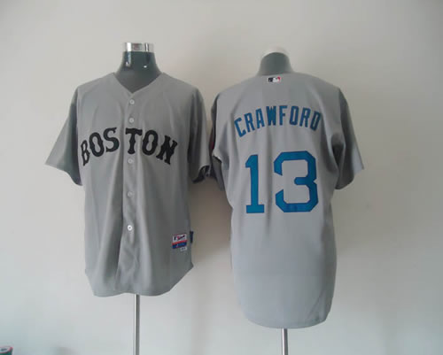 Boston Red Sox #13 Crawford Grey Jerseys,We sell and wholesale Boston Red Sox #13 Crawford Grey Jerseys on line form chian!