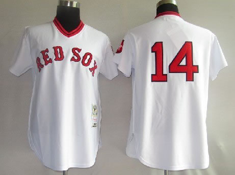 Boston Red Sox #14 JIM RICE white M&N Jerseys,We sell and wholesale Boston Red Sox #14 JIM RICE white M&N Jerseys on line form chian!