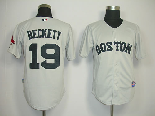 Boston Red Sox #19 Beckett Grey Jerseys,We sell and wholesale Boston Red Sox #19 Beckett Grey Jerseys on line form chian!