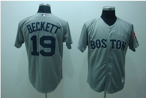 Boston Red Sox #19 Josh Beckett grey Jerseys,We sell and wholesale Boston Red Sox #19 Josh Beckett grey Jerseys on line form chian!