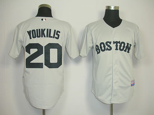 Boston Red Sox #20 Youkilis Grey Jerseys,We sell and wholesale Boston Red Sox #20 Youkilis Grey Jerseys on line form chian!