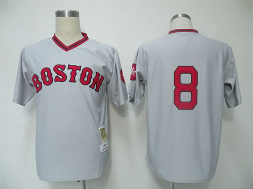 Boston Red Sox #8 Yastrzemski Grey M&N Jerseys,We sell and wholesale Boston Red Sox #8 Yastrzemski Grey M&N Jerseys on line form chian!