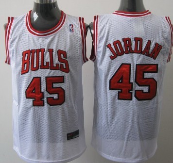 Chicago Bulls #45 Michael Jordan White Swingman Jerseys,We sell and wholesale Chicago Bulls #45 Michael Jordan White Swingman Jerseys on line form chian!