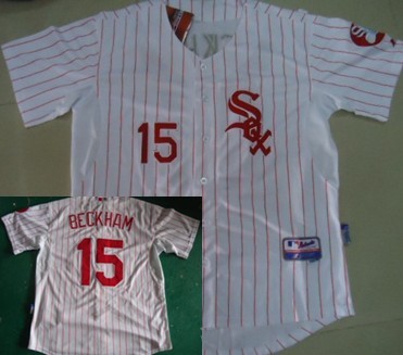 Chicago White Sox #15 Gordon Beckham White With Red Pinstripe Jerseys,We sell and wholesale Chicago White Sox #15 Gordon Beckham White With Red Pinstripe Jerseys on line form chian!