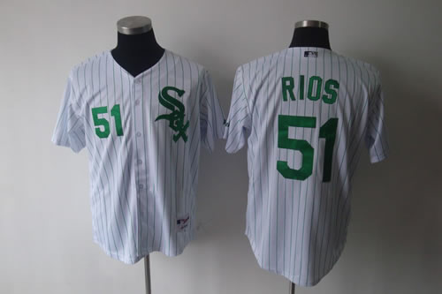 Chicago White Sox #51 Rios white Jerseys,We sell and wholesale Chicago White Sox #51 Rios white Jerseys on line form chian!