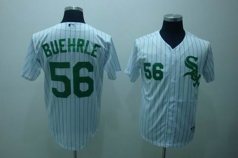 Chicago White Sox #56 buehrle white(green strip)Jerseys,We sell and wholesale Chicago White Sox #56 buehrle white(green strip)Jerseys on line form chian!