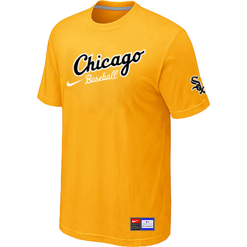 Chicago White Sox Nike Away Practice T-Shirt Yellow,We sell and wholesale Chicago White Sox Nike Away Practice T-Shirt Yellow on line form chian!