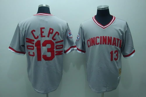 Cincinnati Reds #13 CONCEPCION grey Jerseys,We sell and wholesale Cincinnati Reds #13 CONCEPCION grey Jerseys on line form chian!