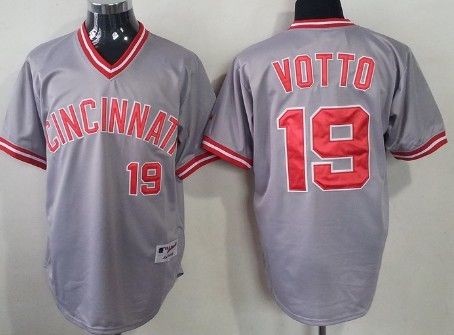 Cincinnati Reds #19 Joey Votto Gray Cooperstown Jerseys,We sell and wholesale Cincinnati Reds #19 Joey Votto Gray Cooperstown Jerseys on line form chian!