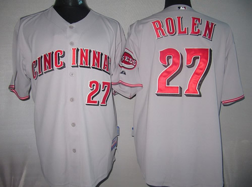 Cincinnati Reds #27 ROLEN grey Jerseys,We sell and wholesale Cincinnati Reds #27 ROLEN grey Jerseys on line form chian!