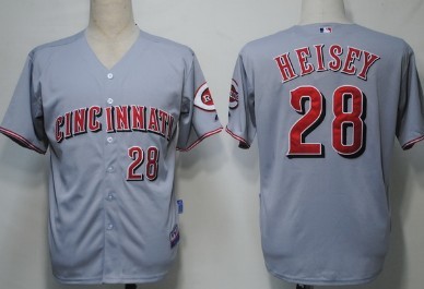 Cincinnati Reds #28 Heisey Gray Jerseys,We sell and wholesale Cincinnati Reds #28 Heisey Gray Jerseys on line form chian!