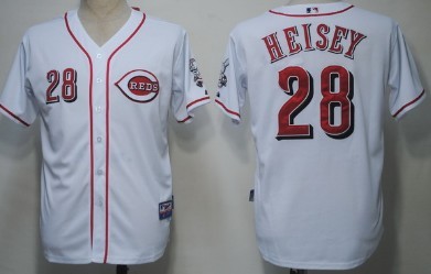 Cincinnati Reds #28 Heisey White Jerseys,We sell and wholesale Cincinnati Reds #28 Heisey White Jerseys on line form chian!