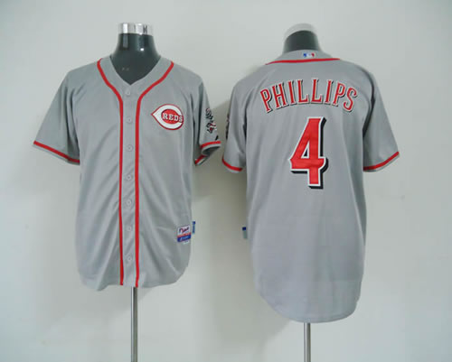 Cincinnati Reds #4 Phillips Grey Cool Base Jerseys,We sell and wholesale Cincinnati Reds #4 Phillips Grey Cool Base Jerseys on line form chian!