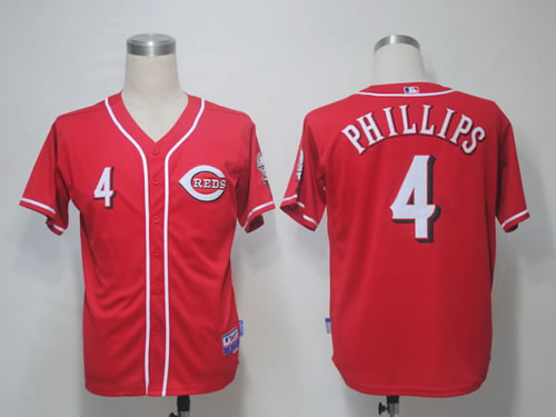 Cincinnati Reds #4 Phillips Red Cool Base Jerseys,We sell and wholesale Cincinnati Reds #4 Phillips Red Cool Base Jerseys on line form chian!