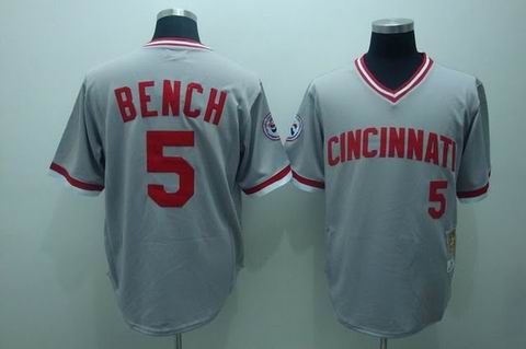 Cincinnati Reds #5 Bench m&n grey Jerseys,We sell and wholesale Cincinnati Reds #5 Bench m&n grey Jerseys on line form chian!