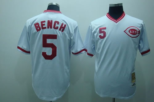 Cincinnati Reds #5 Johnny Bench white Jerseys,We sell and wholesale Cincinnati Reds #5 Johnny Bench white Jerseys on line form chian!