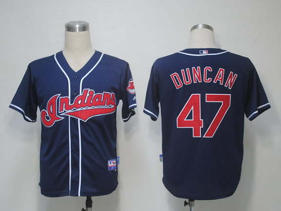Cleveland Indians #47 Duncan Blue Cool Base Jerseys,We sell and wholesale Cleveland Indians #47 Duncan Blue Cool Base Jerseys on line form chian!