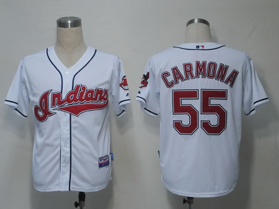 Cleveland Indians #55 Carmona White Cool Base Jerseys,We sell and wholesale Cleveland Indians #55 Carmona White Cool Base Jerseys on line form chian!