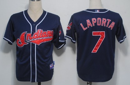 Cleveland Indians #7 Laporta Navy Blue Jerseys,We sell and wholesale Cleveland Indians #7 Laporta Navy Blue Jerseys on line form chian!