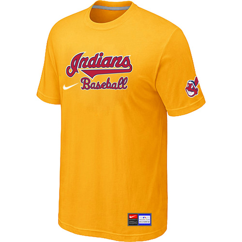 Cleveland Indians Yellow Nike Short Sleeve Practice T-Shirt,We sell and wholesale Cleveland Indians Yellow Nike Short Sleeve Practice T-Shirt on line form chian!