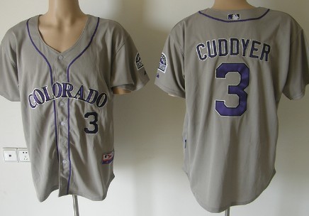 Colorado Rockies #3 Michael Cuddyer 2012 Gray Jerseys,We sell and wholesale Colorado Rockies #3 Michael Cuddyer 2012 Gray Jerseys on line form chian!