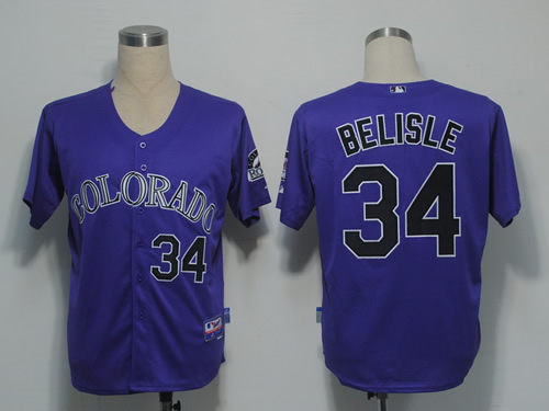 Colorado Rockies #34 Belisle Purple Cool Base Jerseys,We sell and wholesale Colorado Rockies #34 Belisle Purple Cool Base Jerseys on line form chian!