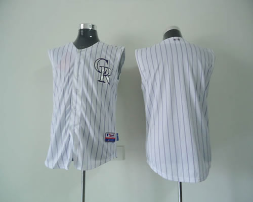 Colorado Rockies blank white Authentic Cool Base without sleeves Jerseys,We sell and wholesale Colorado Rockies blank white Authentic Cool Base without sleeves Jerseys on line form chian!