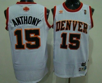 Denver Nuggets #15 Carmelo Anthony White Swingman Throwback Jerseys,We sell and wholesale Denver Nuggets #15 Carmelo Anthony White Swingman Throwback Jerseys on line form chian!