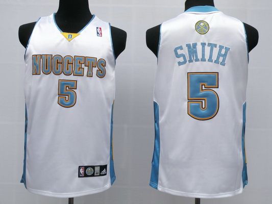 Denver Nuggets #5 Jr.Smith white Jerseys,We sell and wholesale Denver Nuggets #5 Jr.Smith white Jerseys on line form chian!