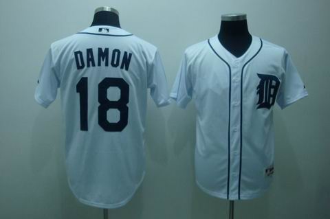 Detroit Tigers #18 Johnny Damon White Jerseys,We sell and wholesale Detroit Tigers #18 Johnny Damon White Jerseys on line form chian!