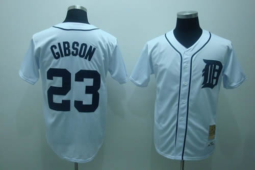 Detroit Tigers #23 GIBSON White Jerseys,We sell and wholesale Detroit Tigers #23 GIBSON White Jerseys on line form chian!